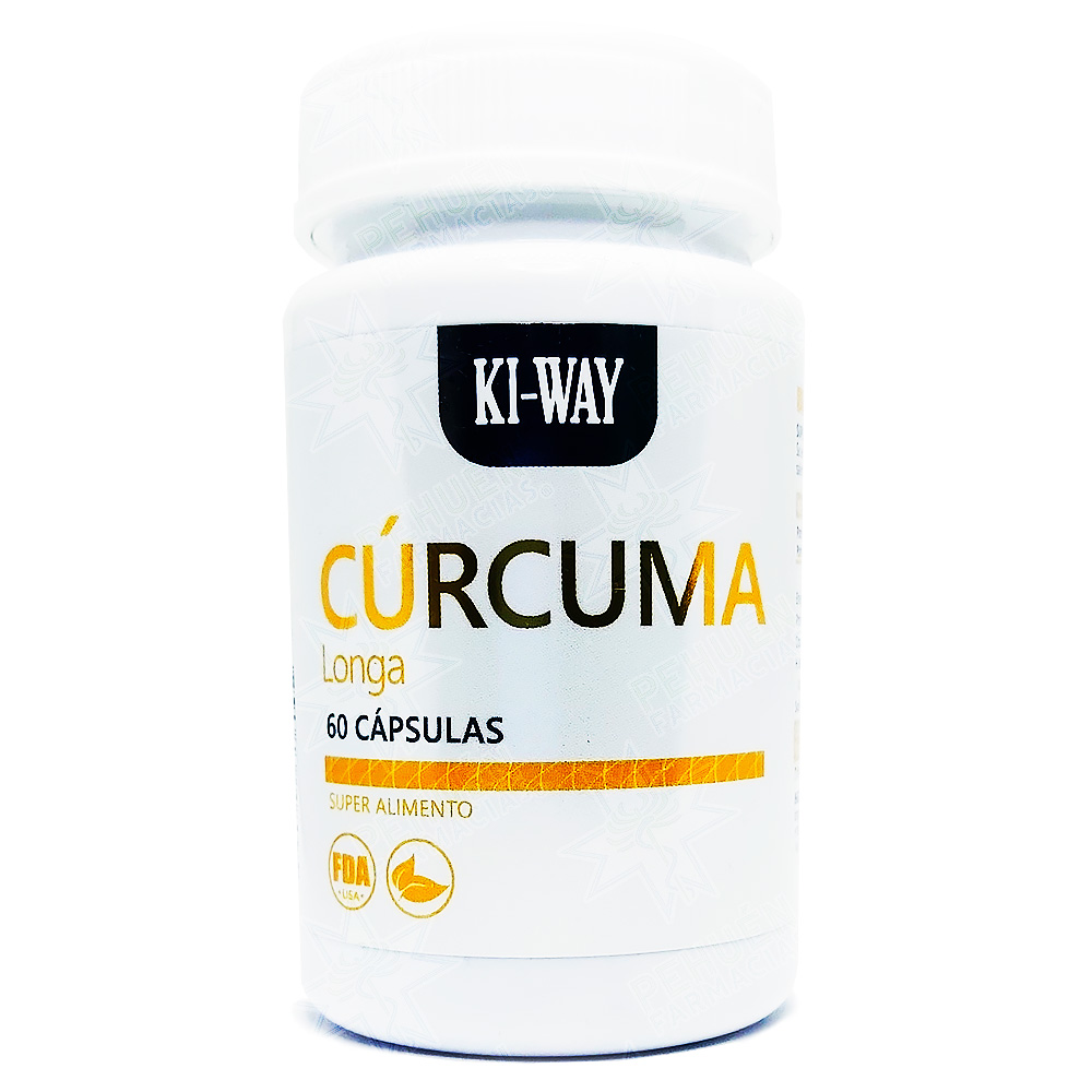 Cúrcuma Longa 400 mg + Pimienta negra 5 mg 60 Cápsulas Ki-Way