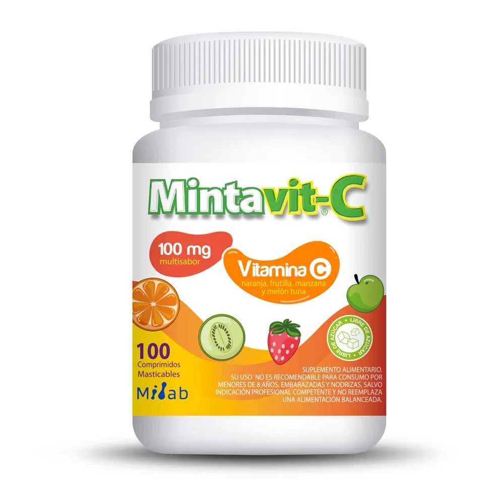 Mintavit-C 100 mg 100 Comprimidos Masticables Mintlab