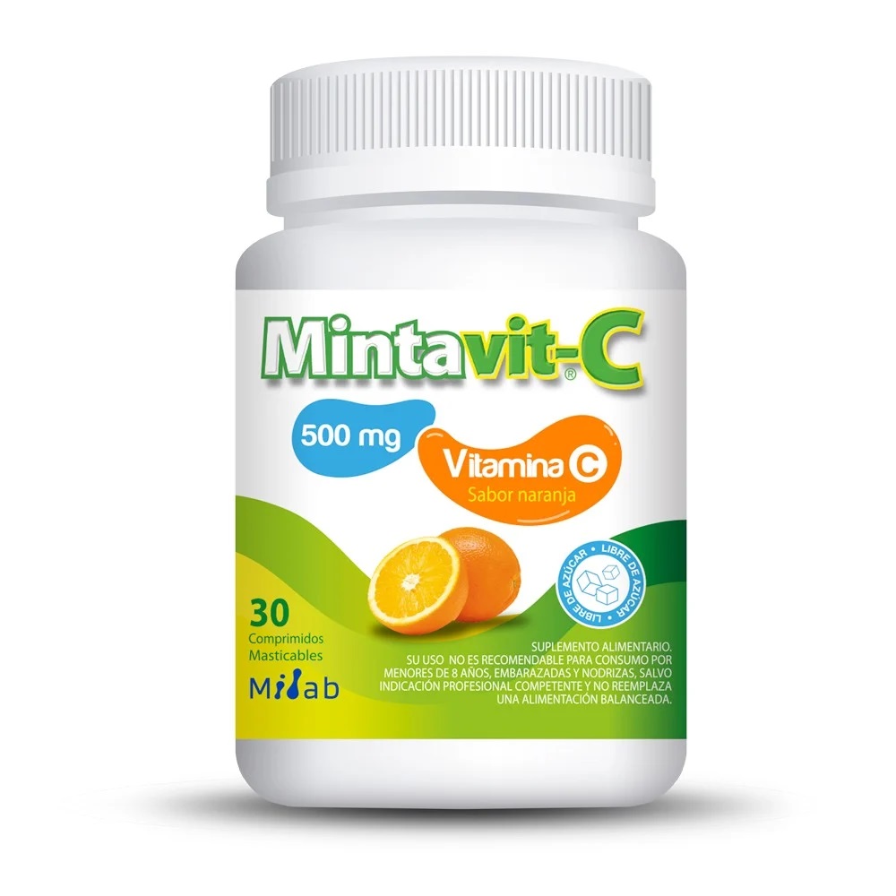 Mintavit-C 500 mg 30 Comprimidos Masticables Mintlab