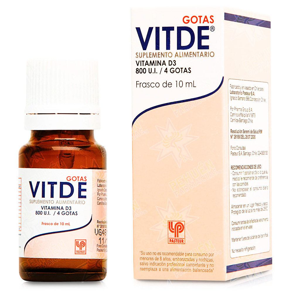Vitde 200 UI/gota Suspensión Oral Gotas 10 mL Pasteur*