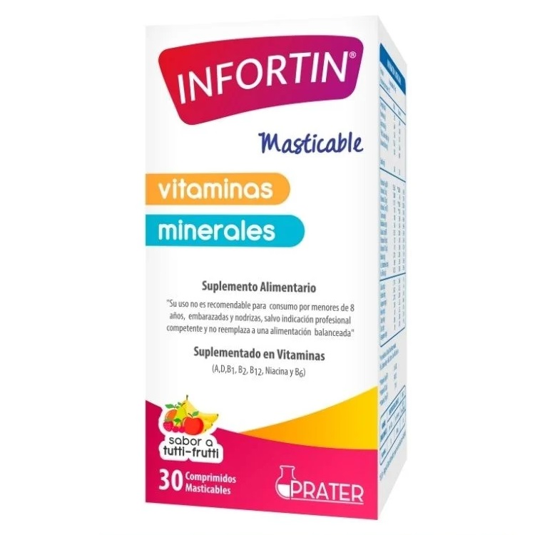 Infortin Vit. + Min. Tutti Frutti 30 Comprimidos Masticables Prater