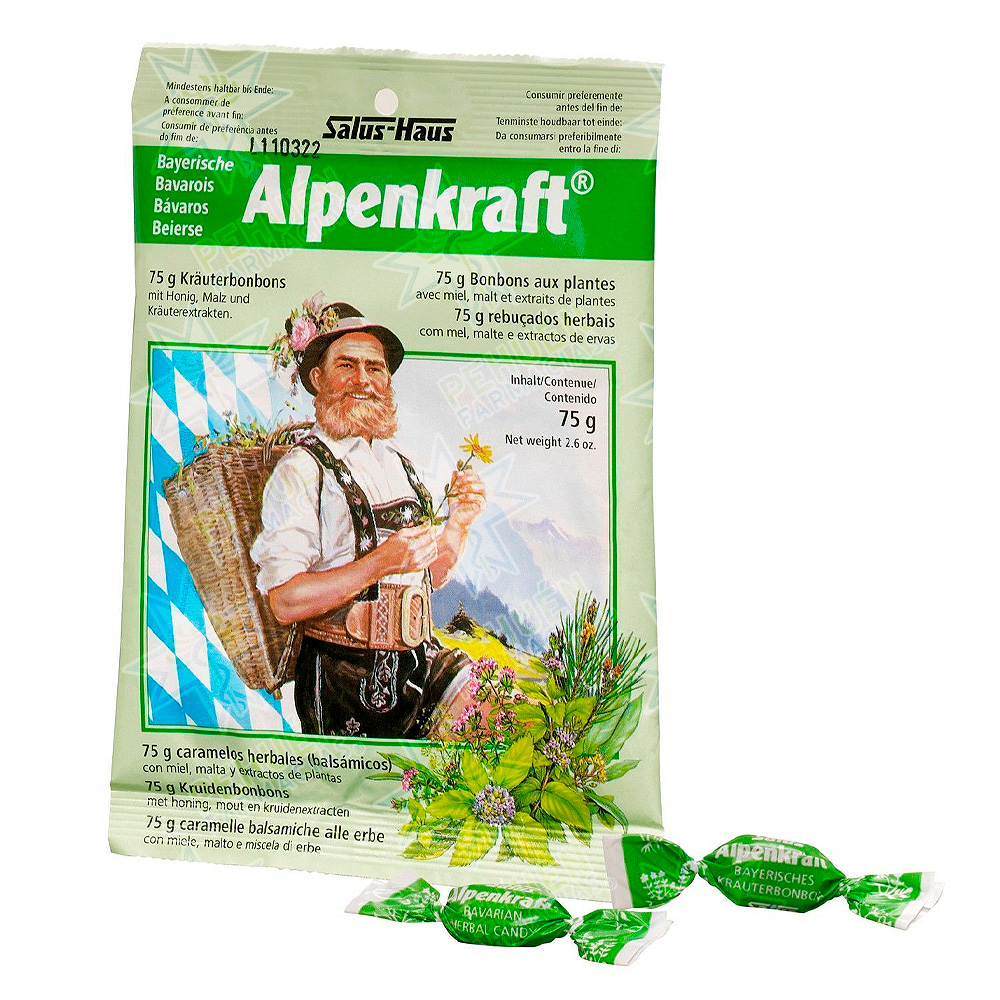 Alpenkraft Caramelos Balsámicos Hierbas 75 g Salus