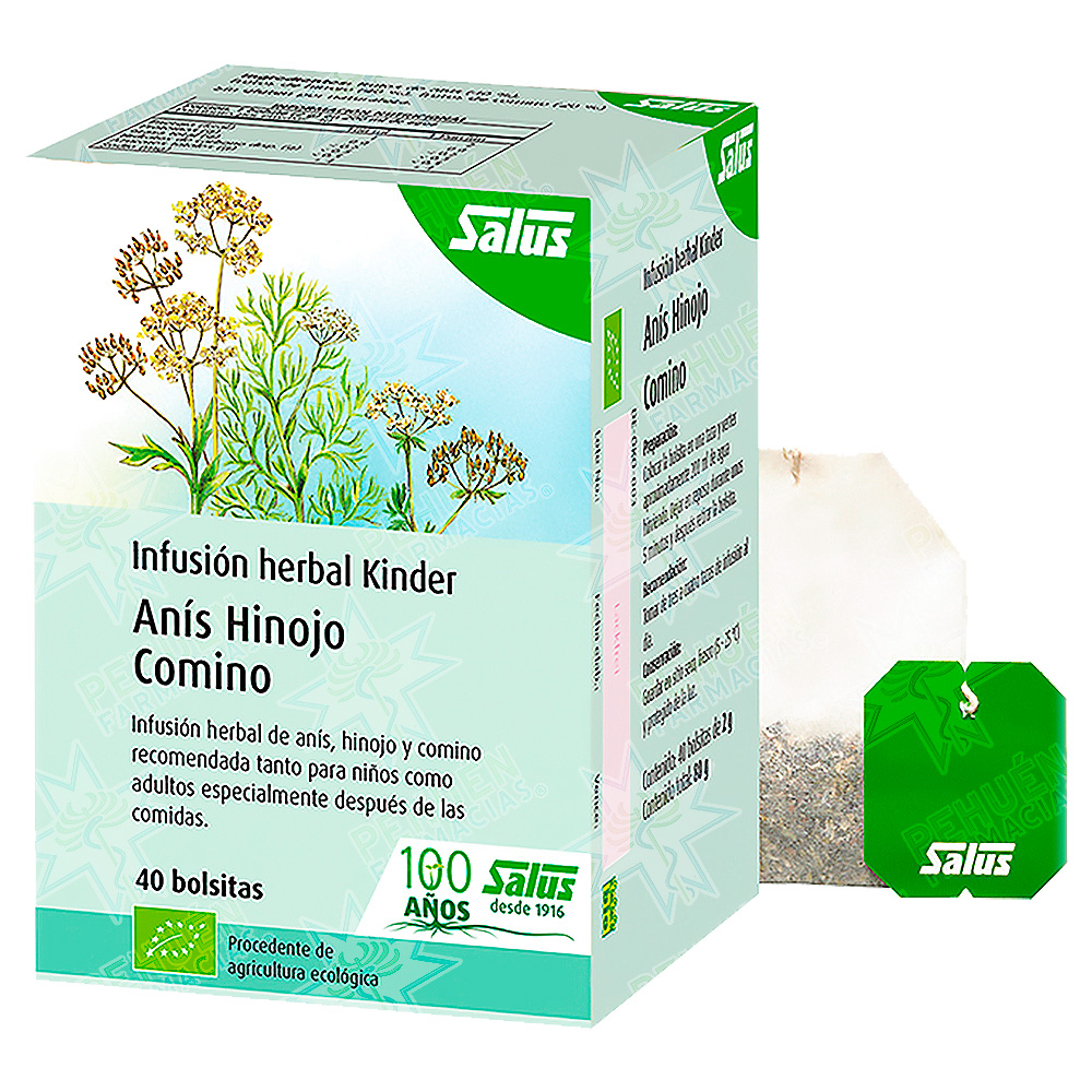 Infusión Herbal Kinder Anís Hinojo Comino 40 Bolsitas Salus