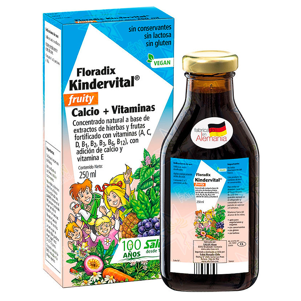 Floradix Kindervital Solución Oral Vegan 250 mL Salus