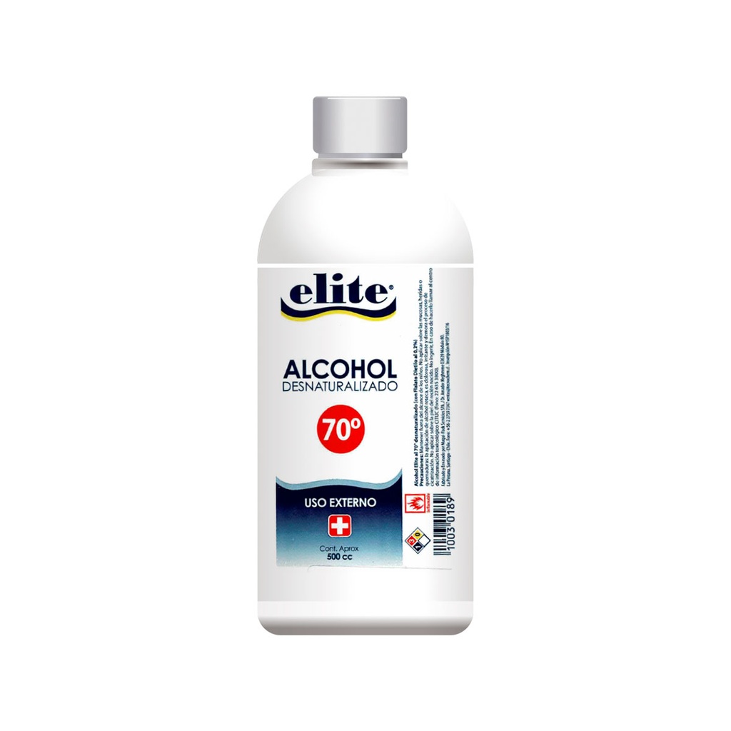 Elite Alcohol Desnaturalizado Higienizante 70° 500 mL Sanax