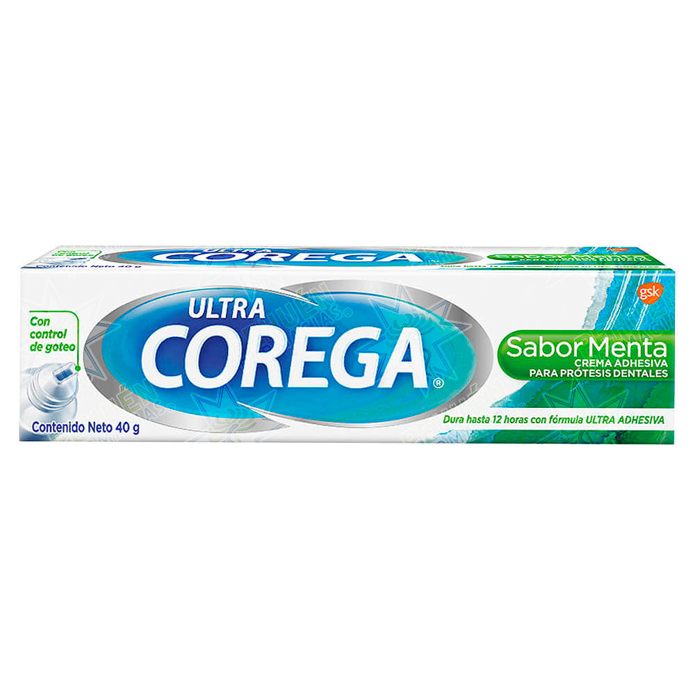 Corega Ultra Menta Crema Adhesiva Prótesis Dentales 40 g GlaxoSmithKline