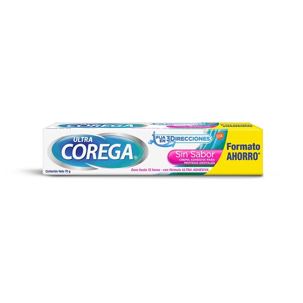 Corega Ultra Sin Sabor Crema Adhesiva Prótesis Dentales 70 g GlaxoSmithKline
