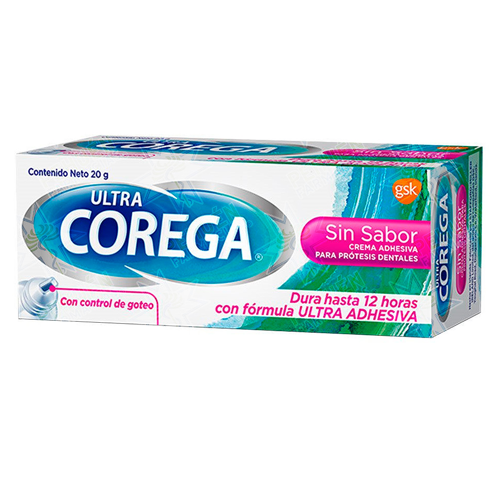 Corega Ultra Sin Sabor Crema Adhesiva Prótesis Dentales 20 g GlaxoSmithKline