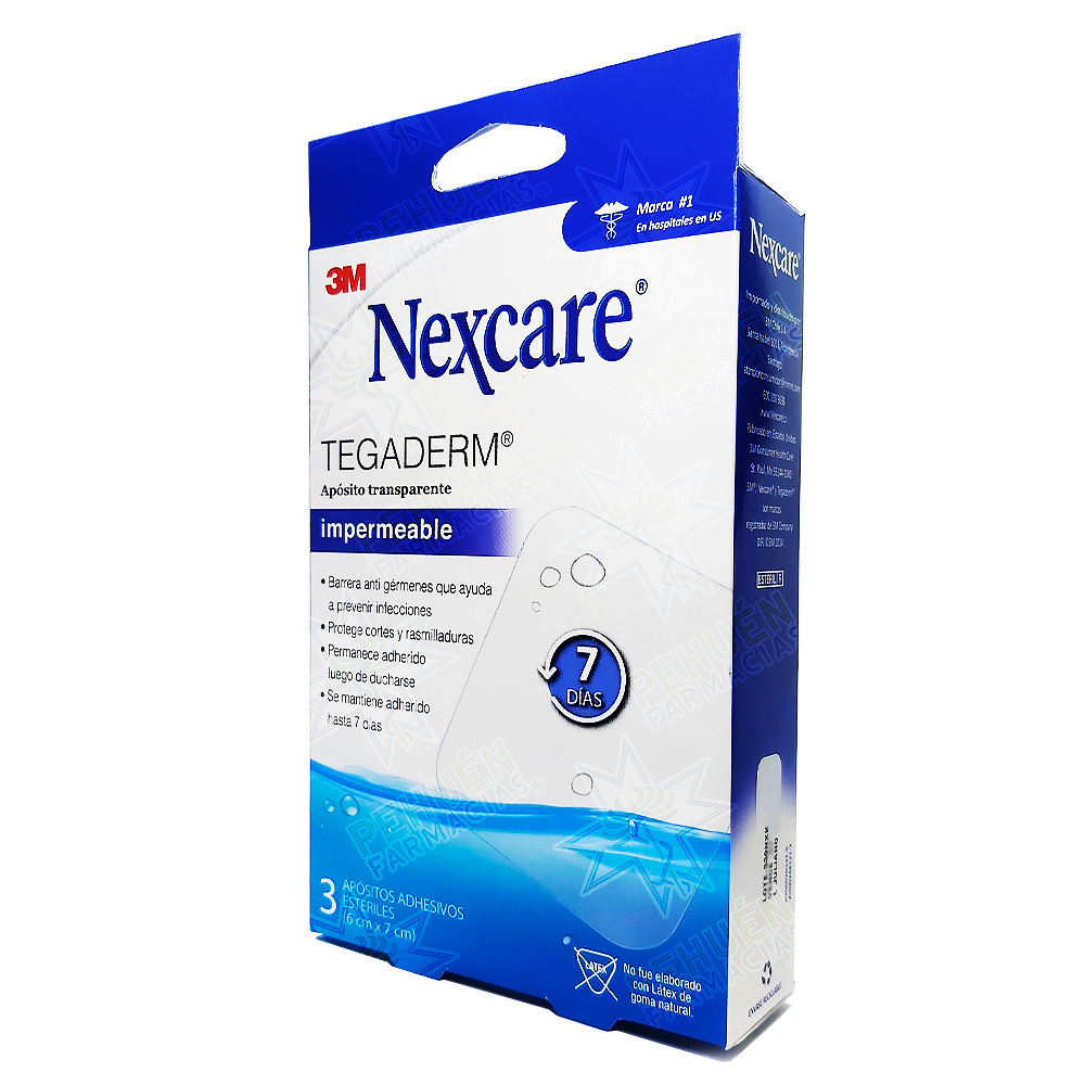 Nexcare Tegaderm Apósito Adhesivo Transparente 6 x 7 cm 3 Unidades 3M