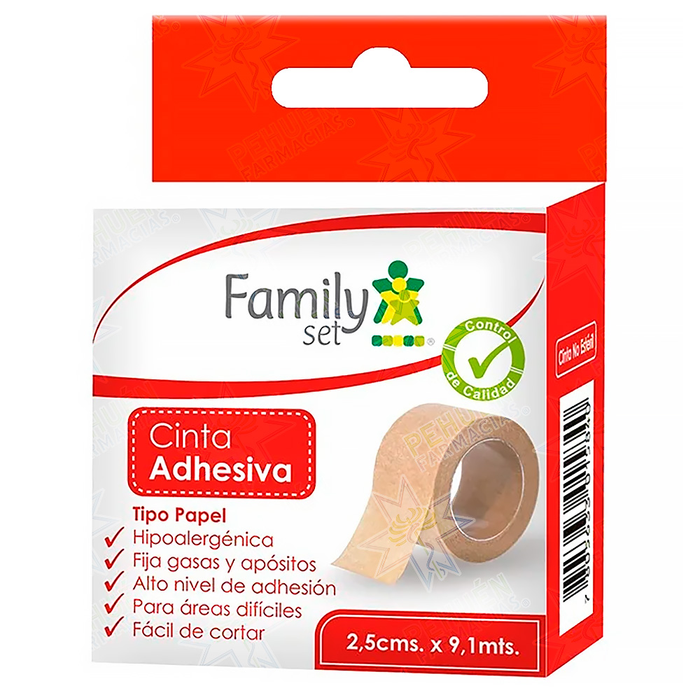 Family Set Cinta Adhesiva Tipo Papel 2,5 cm x 9,1 m 