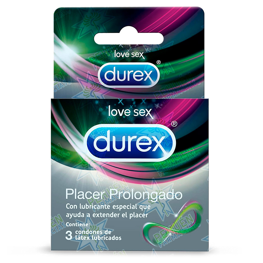 Durex Placer Prolongado 3 Condones con Retardante 