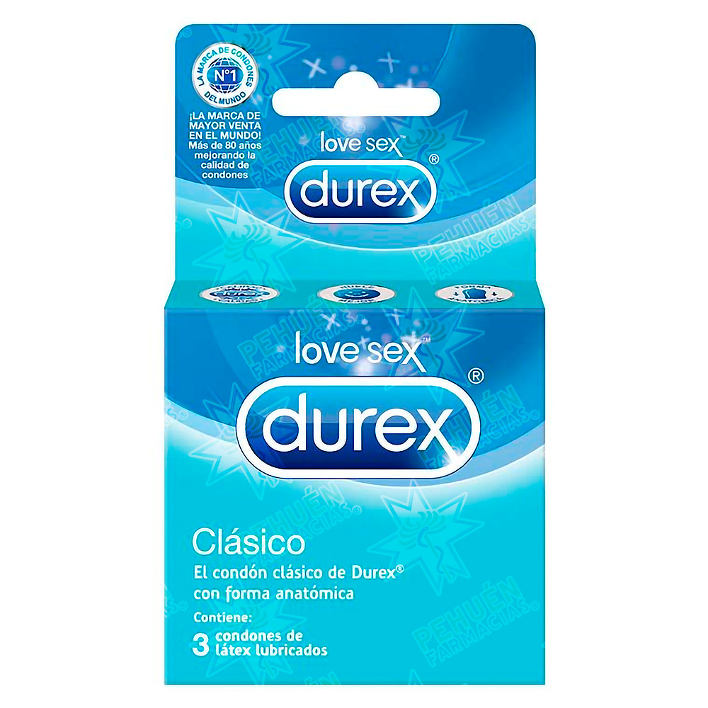 Durex Clásico 3 Condones 