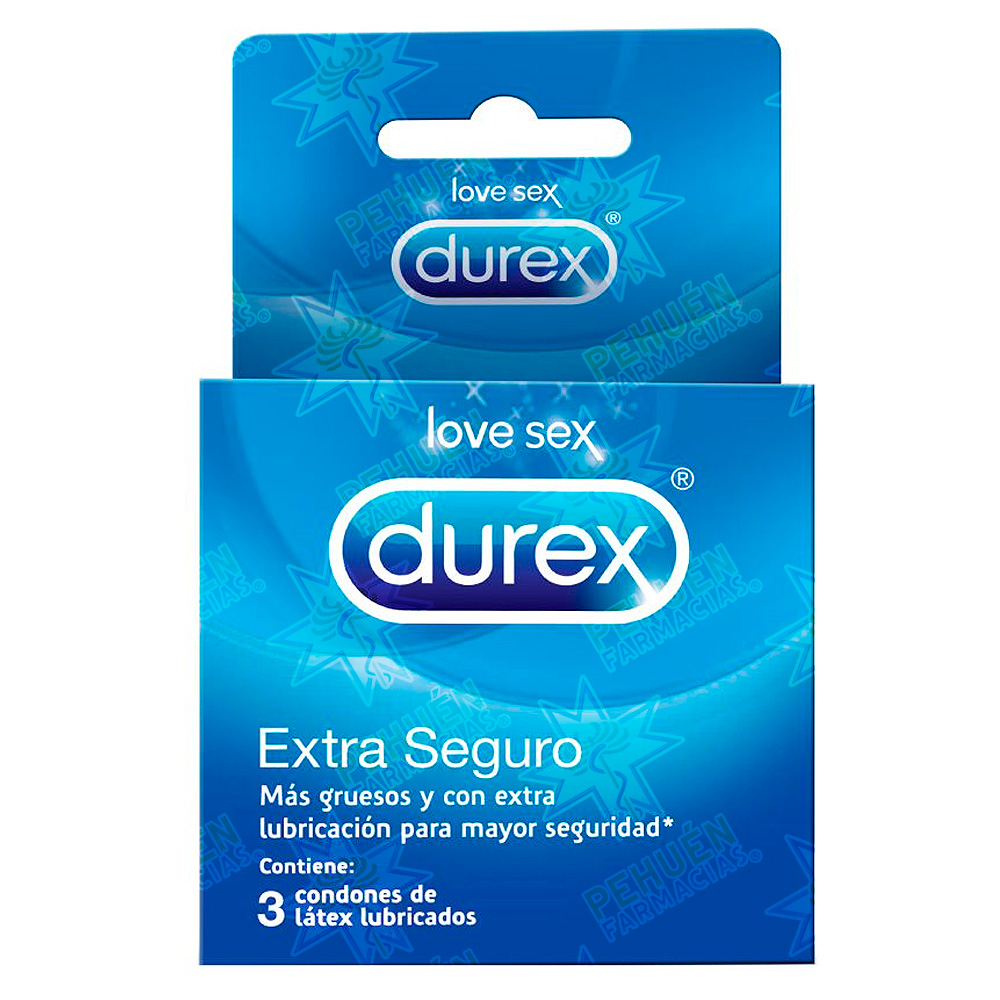 Durex Extra Seguro Condones Resistentes 3 Unidades Reckitt