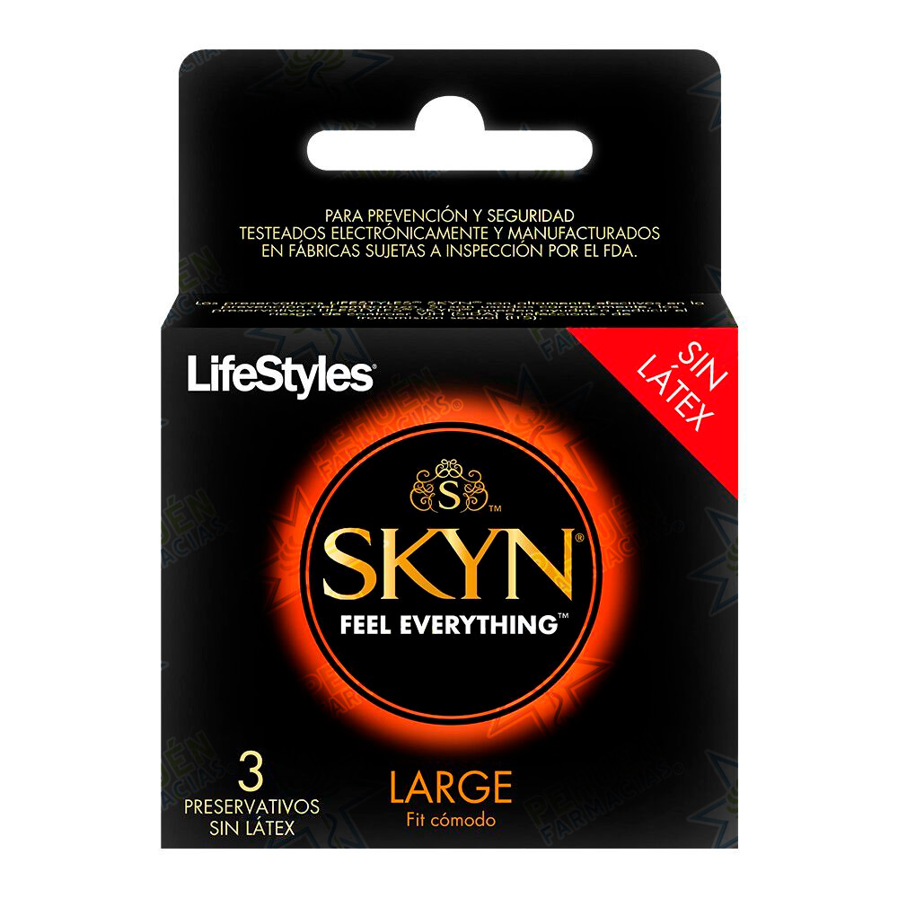 Lifestyles Skyn Large 3 Preservativos Sin Látex Prater