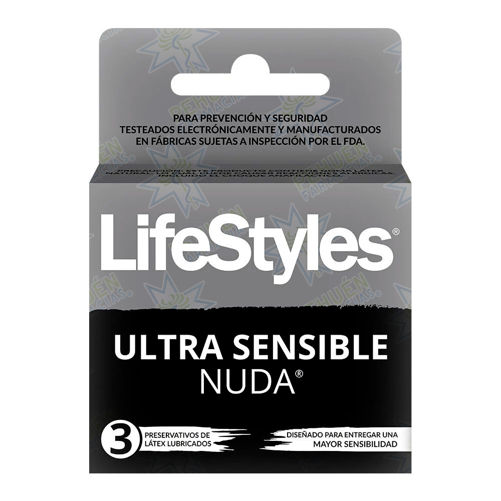 Lifestyles Ultra Sensible Nuda 3 Preservativos Sensibles Prater