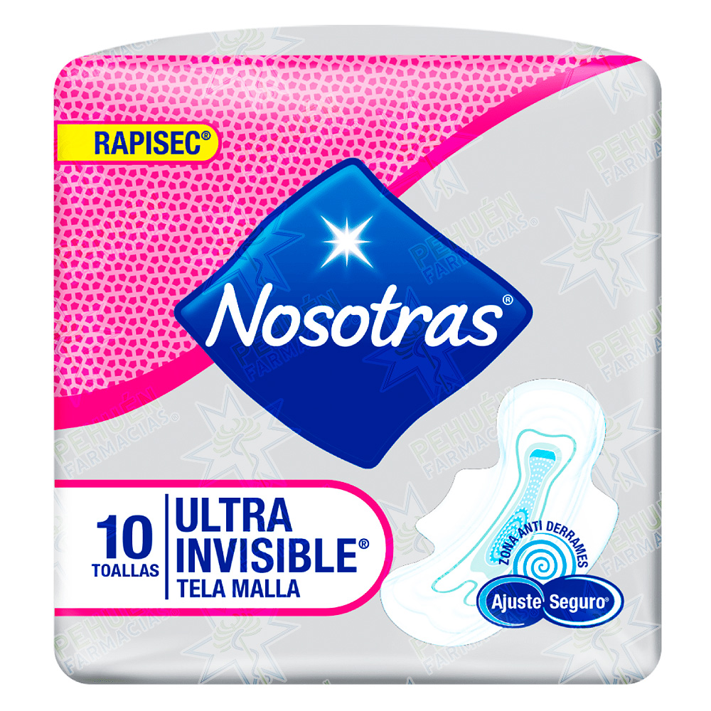 Nosotras Ultra Invisible con Alas 10 Toallas Femeninas Familia S.A.