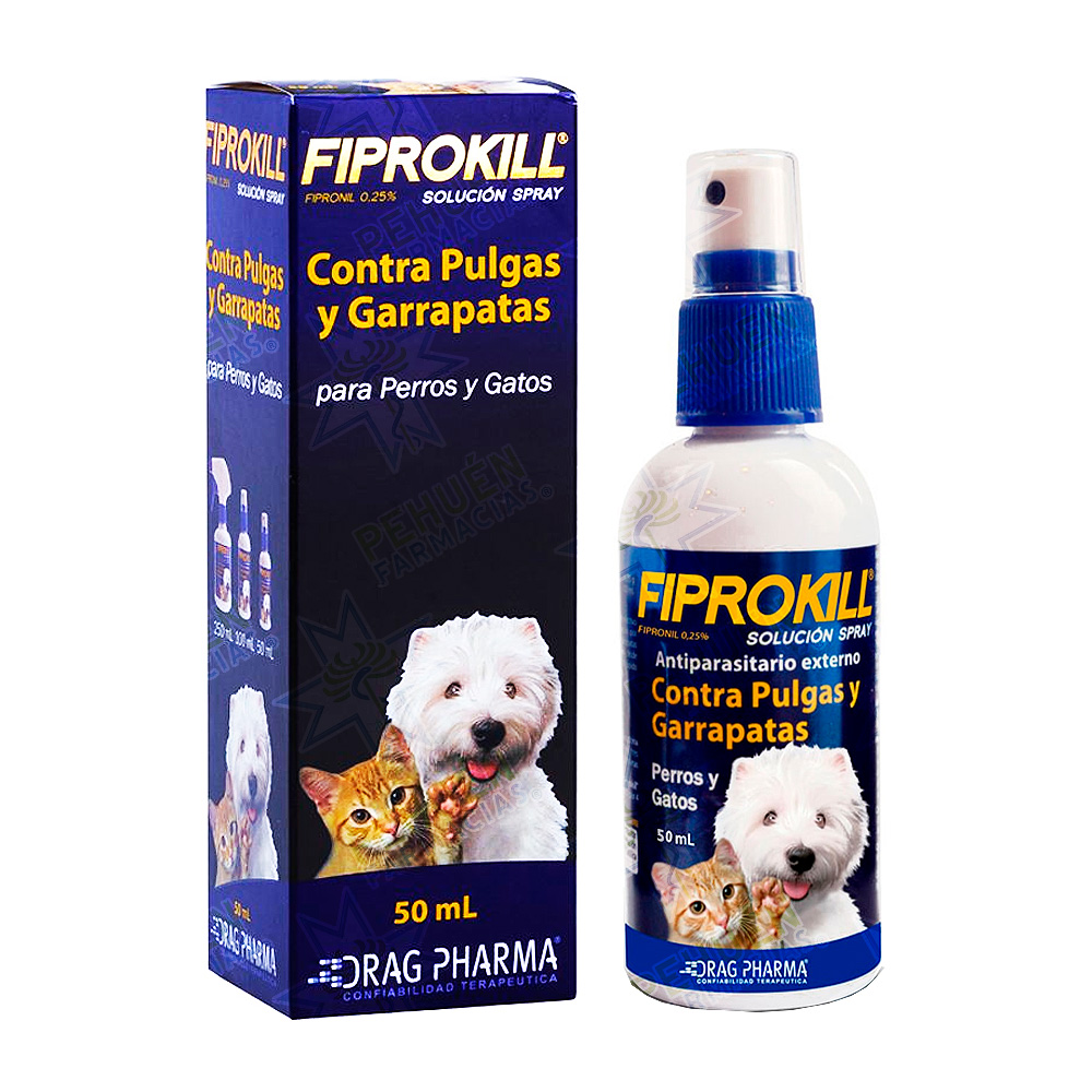 Fiprokill Gato/Perro 0,25 % Solución Spray 50 mL Drag Pharma