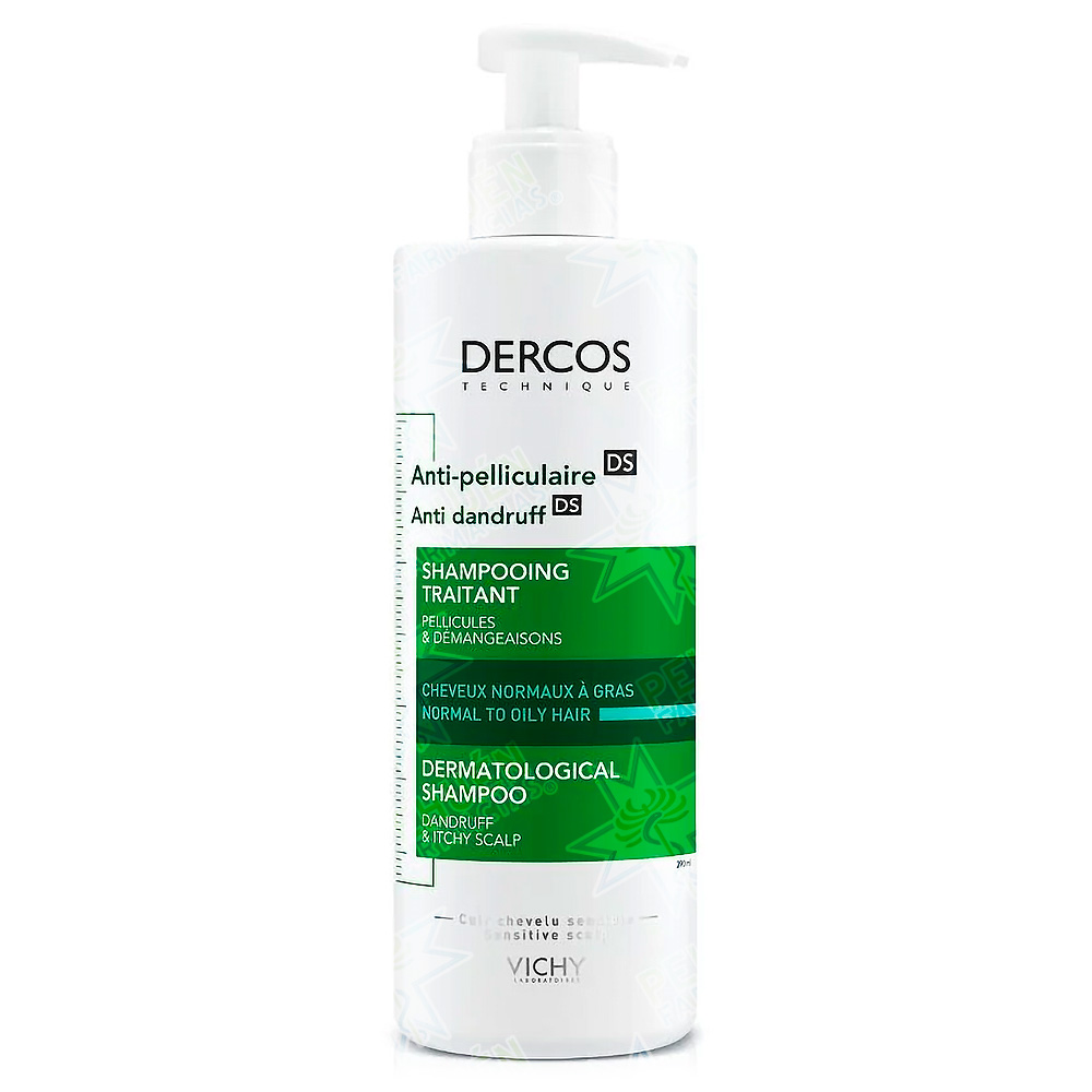 Dercos DS 390 mL Shampoo Anticaspa Grasa Calmante y Antifúngico Normal a Graso Vichy - L'Oréal