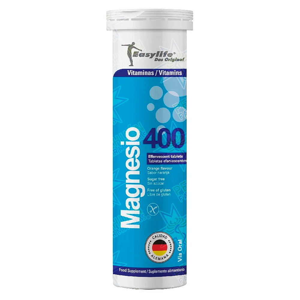 Magnesio 400 mg 20 Comprimidos Efervescentes Naranja Easylife