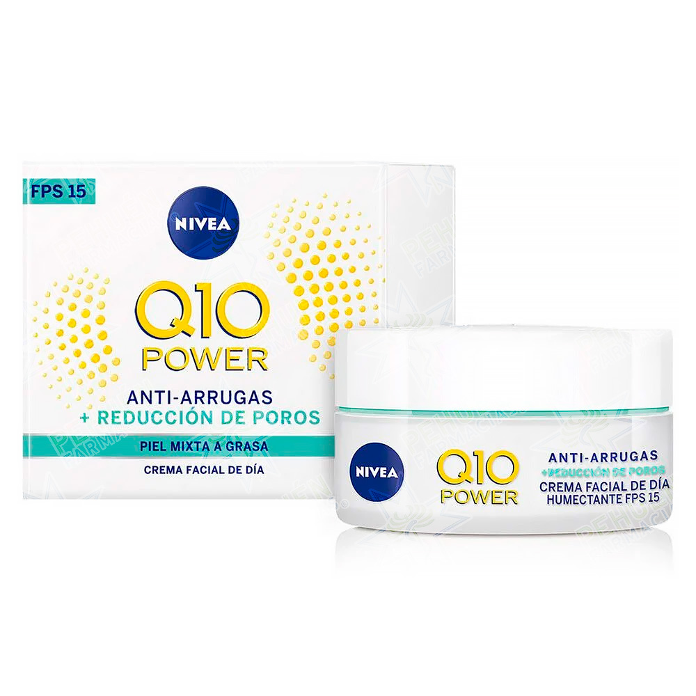 Nivea Q10 Power Día Piel Mixta Grasa Crema Facial Antiarrugas 50 mL Beiersdorf