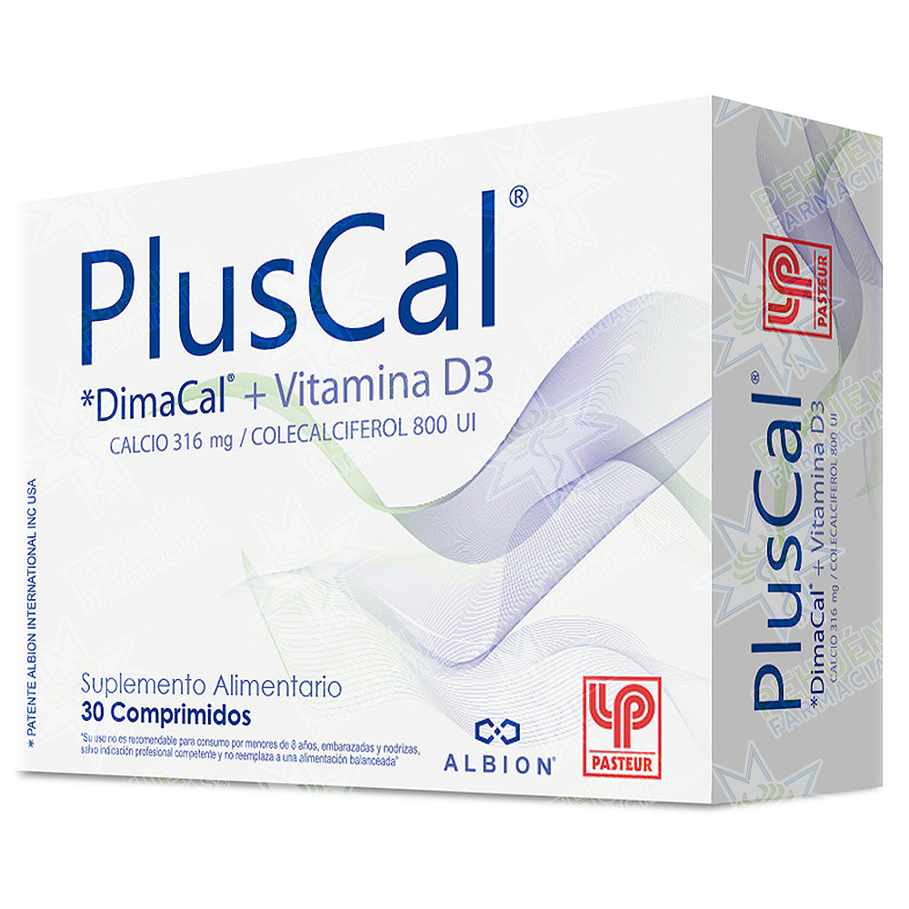 PlusCal (316 mg/800 UI) 30 Comprimidos Pasteur
