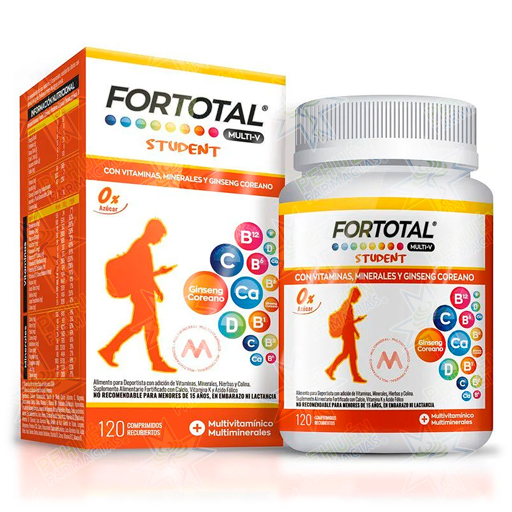 Fortotal Multi-V Student 120 Comprimidos Recubiertos Mintlab