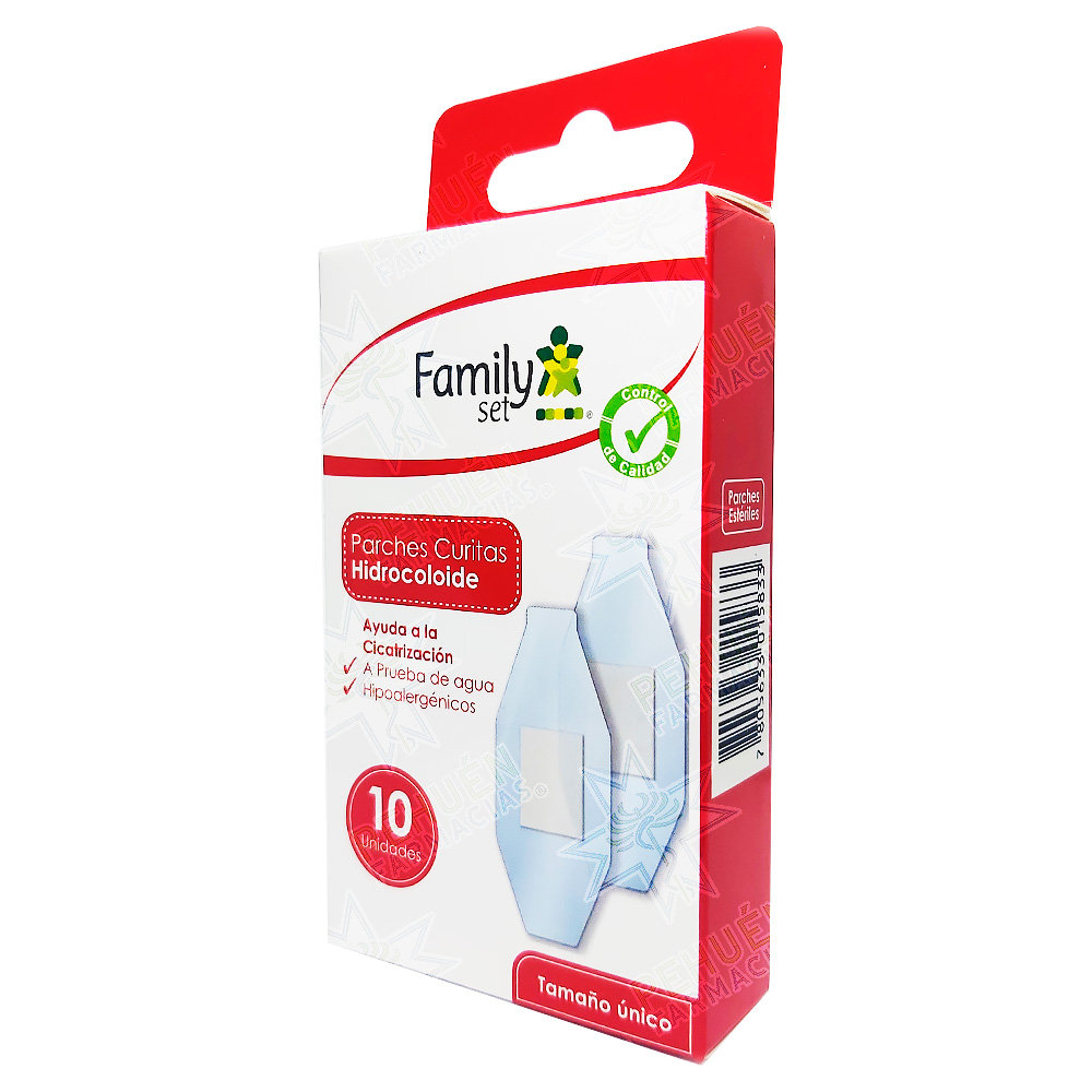 Family Set Parches Hidrocoloide Impermeables 10 Unidades