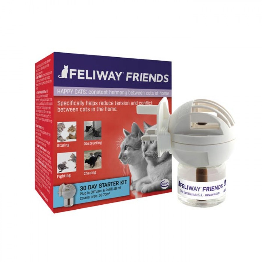 Feliway Friends Difusor + Recarga 48 mL Feromonas Antiestrés Gatos Ceva