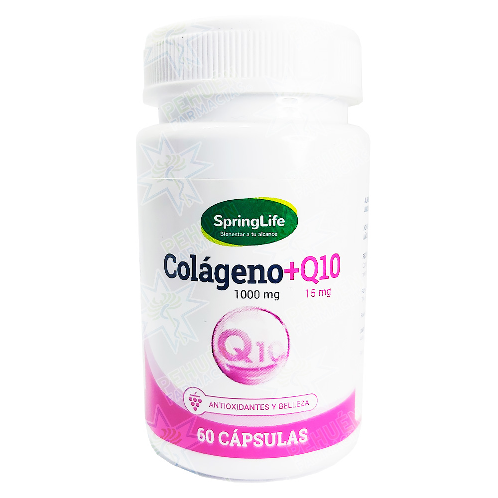 Colágeno Hidrolizado + Q10 (1000/15) mg 60 Cápsulas Springlife