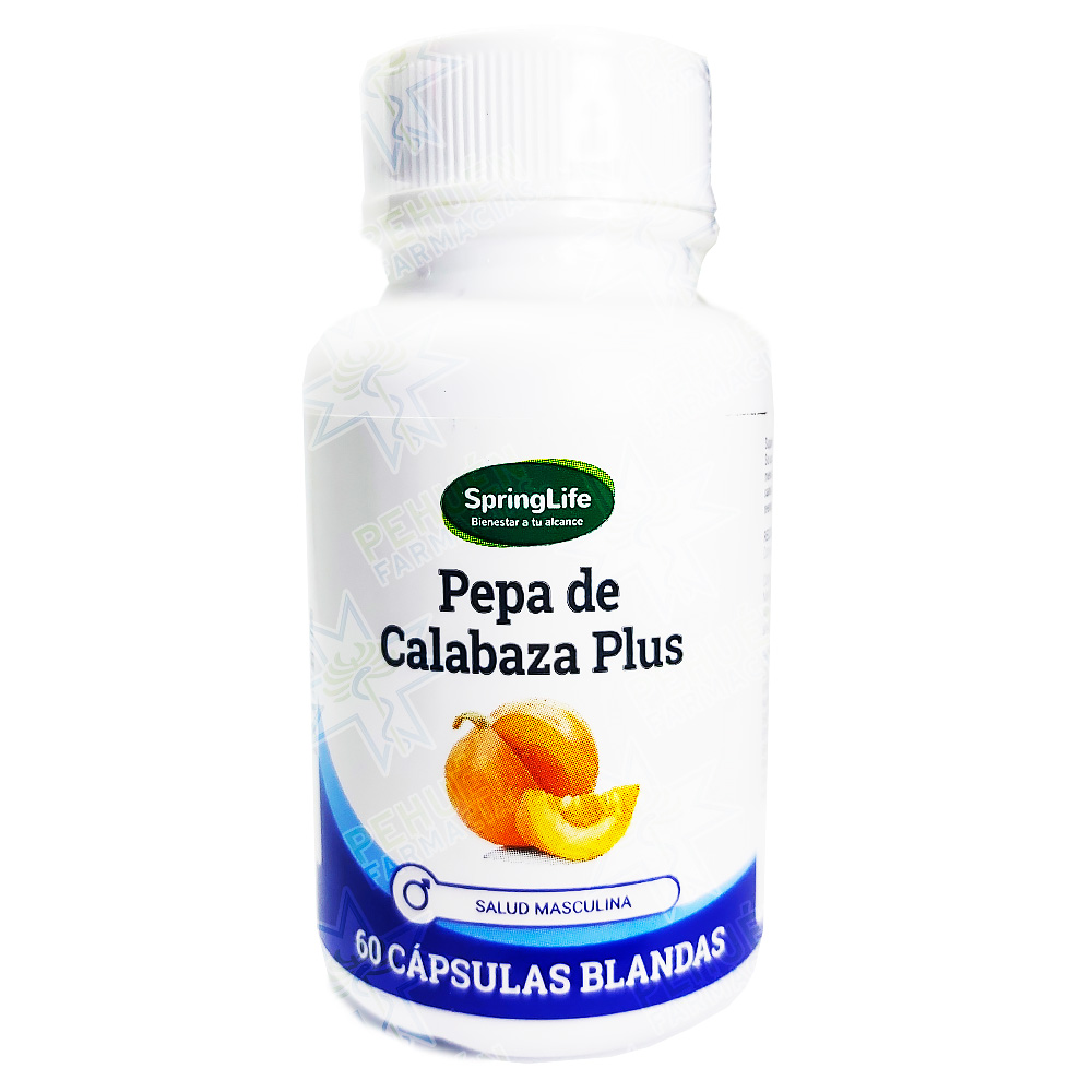 Pepa de Calabaza Plus 60 Cápsulas Blandas Springlife