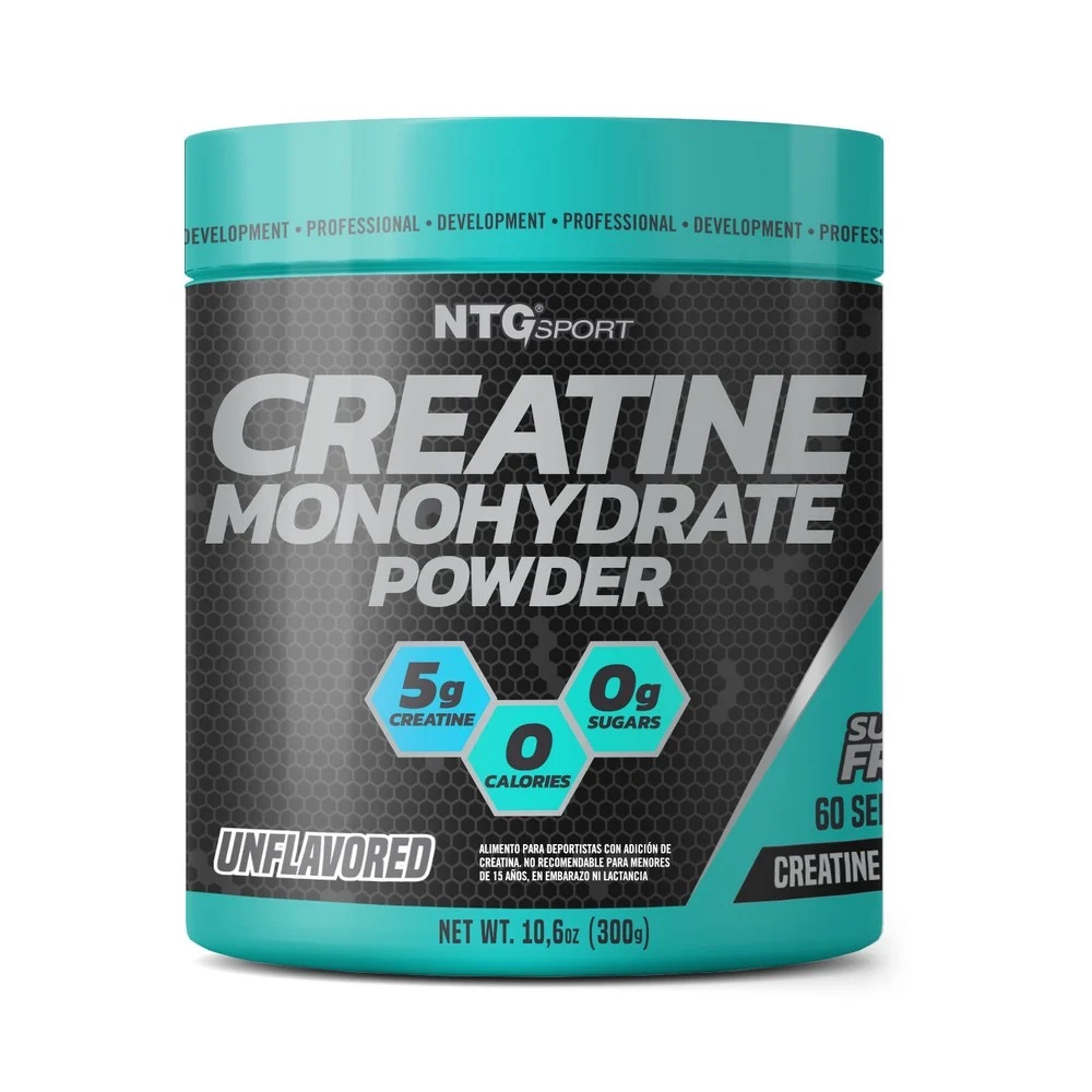Creatina Monohidrato Polvo Sin Sabor 300 g NTG Sport