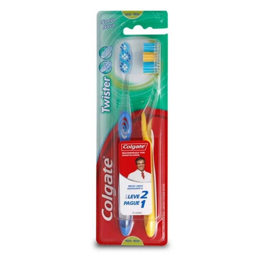 Colgate Twister Medio 2x1 Cepillos de Dientes