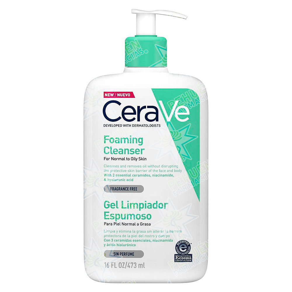 CeraVe Gel Limpiador Espumoso Piel Normal a Grasa 473 mL