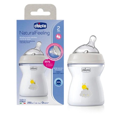 Chicco Natural Feeling 2m+ Mamadera 250 mL