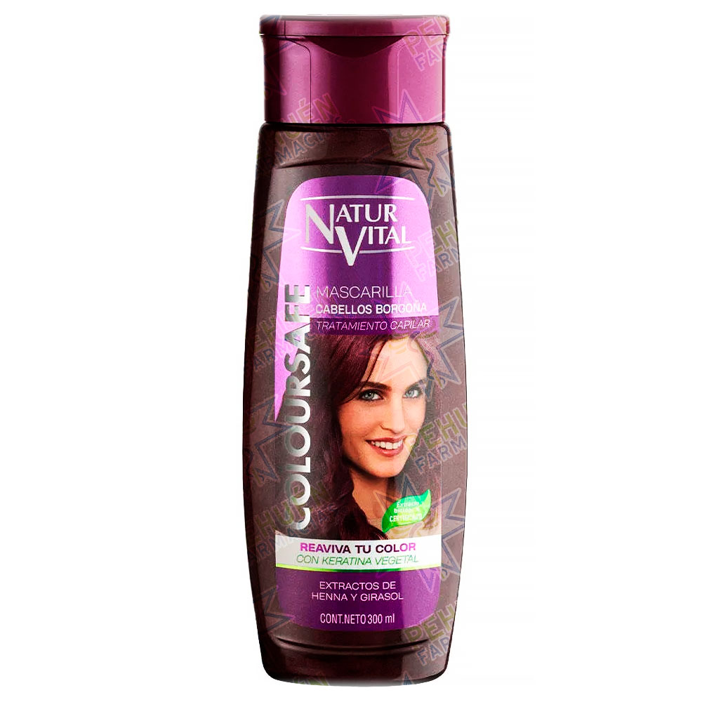 Naturvital Coloursafe Borgoña Máscara Capilar Henna 300 mL