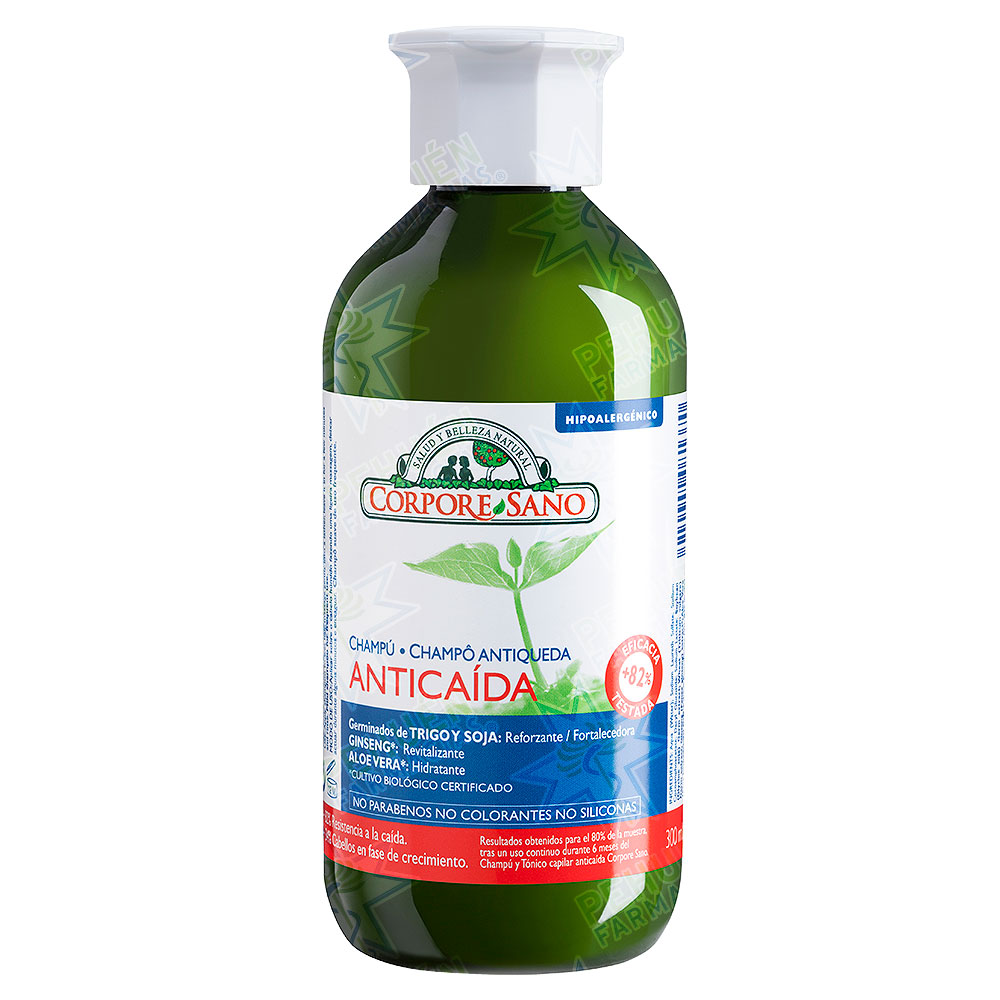 Corpore Sano BIO Anticaída Shampoo Trigo Soja Ginseng Aloe Vera 300 mL