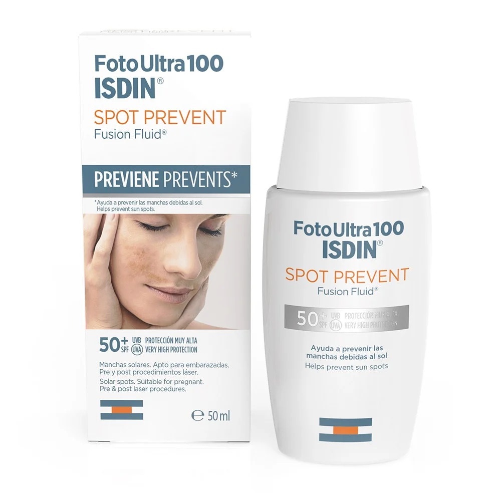Foto Ultra 100 Spot Prevent Fusion Fluid Fps 50+ Bloqueador Previene Manchas Solares 50 mL Isdin