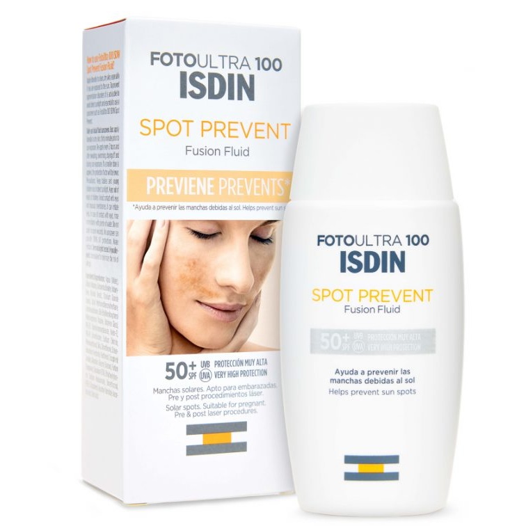 Foto Ultra 100 Spot Prevent Fusion Fluid Fps 50+ Bloqueador Previene Manchas Solares 50 mL Isdin