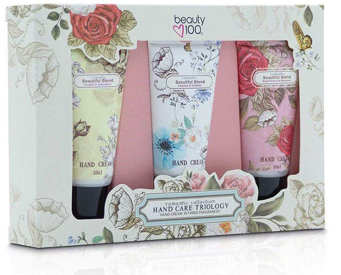 Beauty 100 Estuche Romantic Triología Cremas de Manos 50 mL