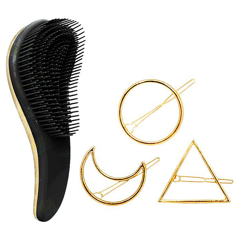 Spring Natural Cepillo Desenredante + 3 Pinches