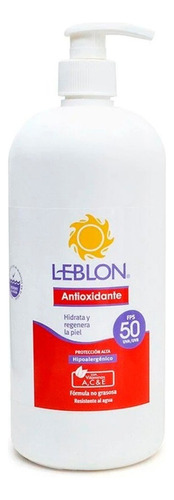 Leblon Antioxidante Bloqueador Crema FPS 50+ 1000 mL Maver