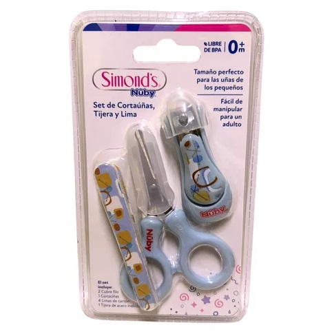 Simond's Baby Nuby Set de Manicure Bebé Cortauñas Tijeras y Limas