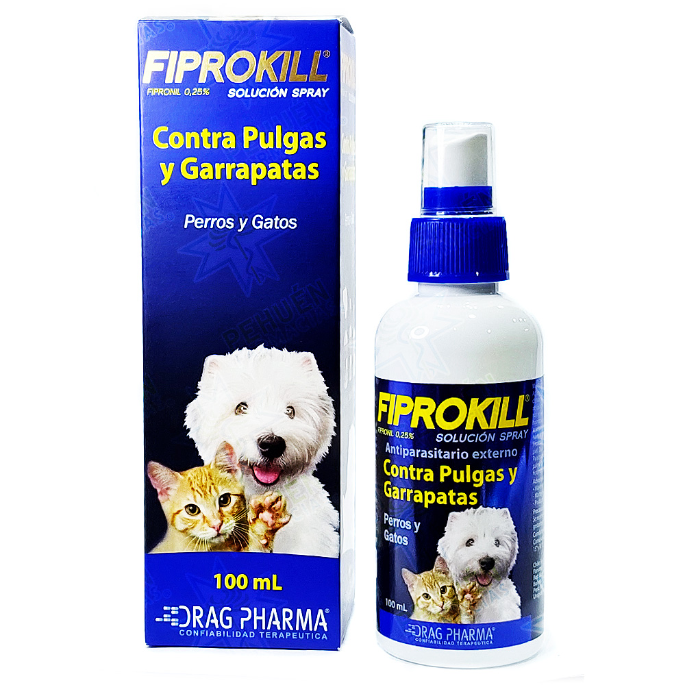 Fiprokill Gato/Perro 0,25 % Solución Spray 100 mL Drag Pharma