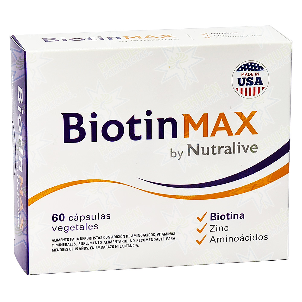 BiotinMax 60 Cápsulas Veggies Nutralive