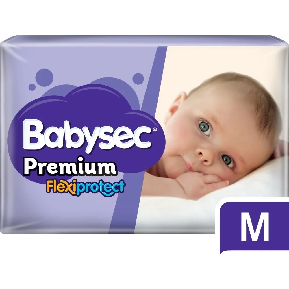 Babysec Premium Flexiprotect Talla M  5-9.5 Kg 20 Pañales Cmpc