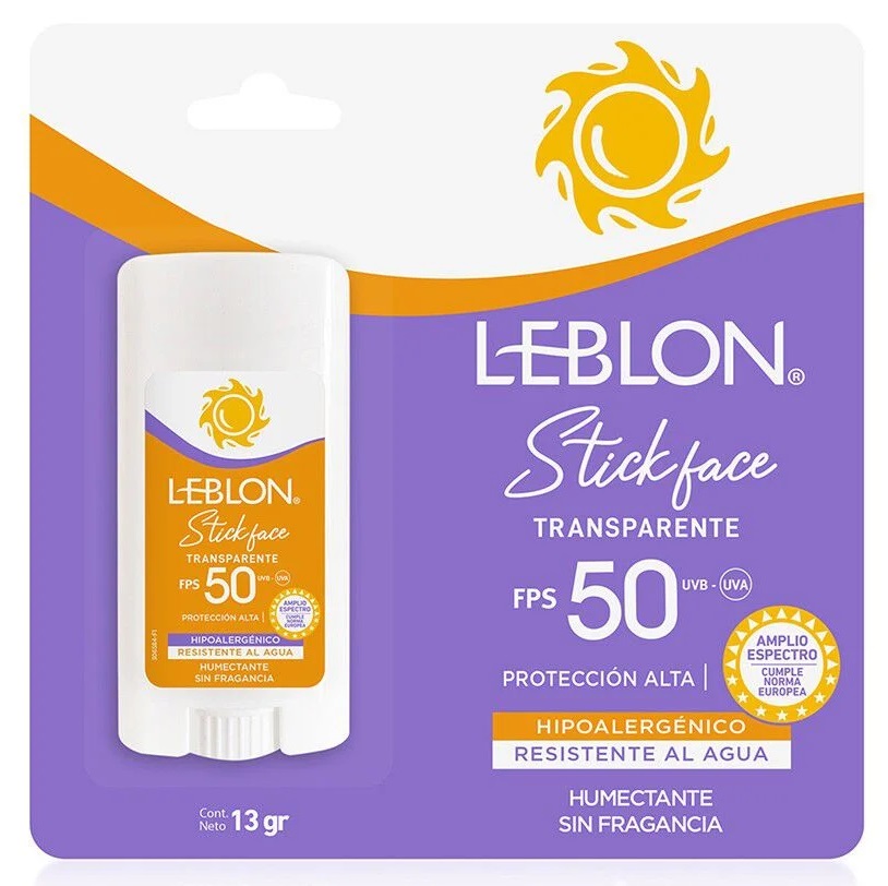 Leblon Stick Face Barra FPS 50+ Transparente Humectante Maver