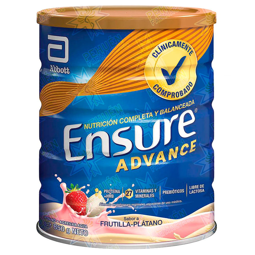 Ensure Advance Frutilla Plátano Alimento en Polvo 850 g Abbott