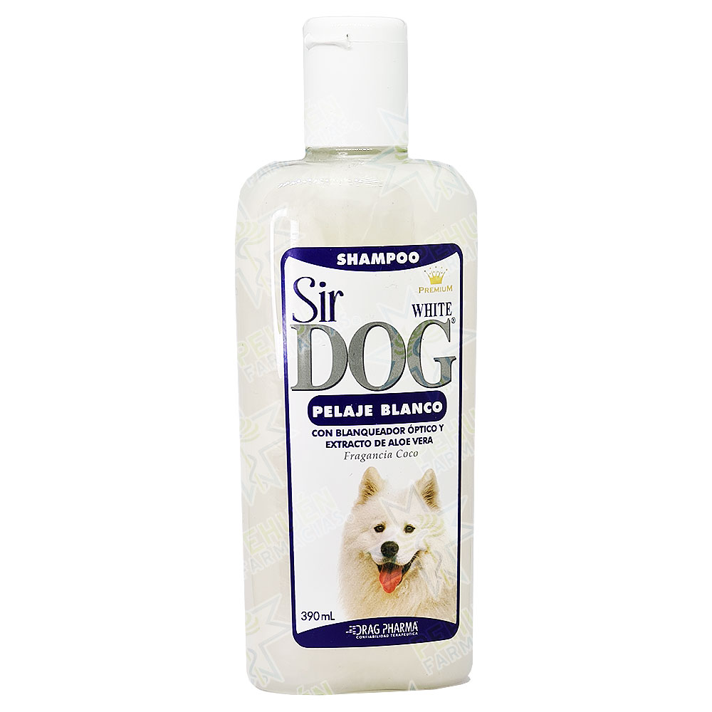 Sir Dog Shampoo Premium Perros Pelaje Blanco 390 mL Drag Pharma