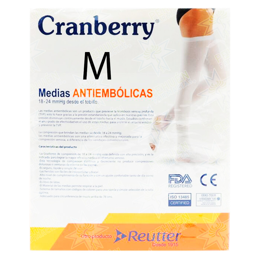 Medias Antiembólicas Talla M Cranberry