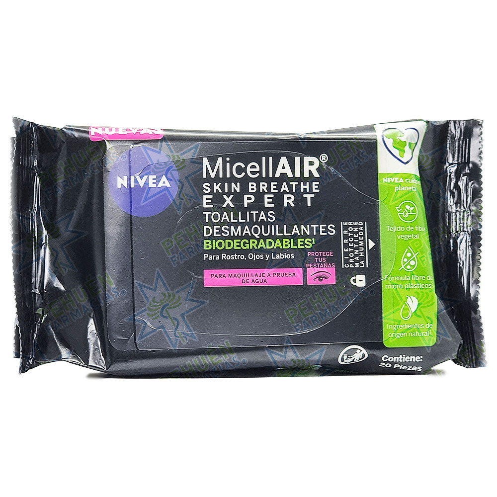 Nivea MicellAir Skin Breathe Expert 20 Toallitas Desmaquillantes Micelares Beiersdorf